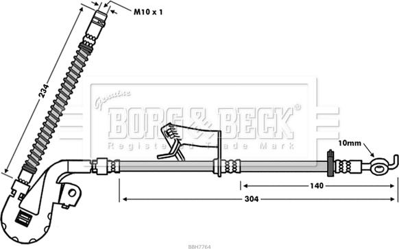 Borg & Beck BBH7764 - Kočiono crijevo, lajtung www.molydon.hr