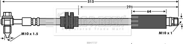 Borg & Beck BBH7737 - Kočiono crijevo, lajtung www.molydon.hr