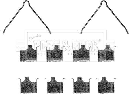 Borg & Beck BBK1081 - Komplet pribora, Pločica disk kočnice www.molydon.hr