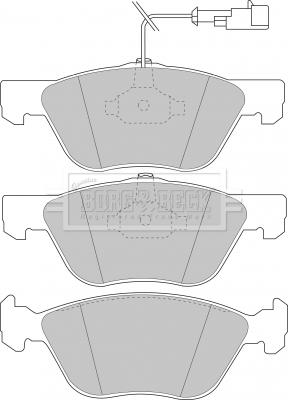 Borg & Beck BBP1396 - Komplet Pločica, disk-kočnica www.molydon.hr