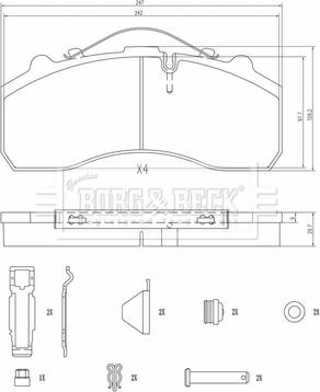 Borg & Beck BBP32997HD - Komplet Pločica, disk-kočnica www.molydon.hr