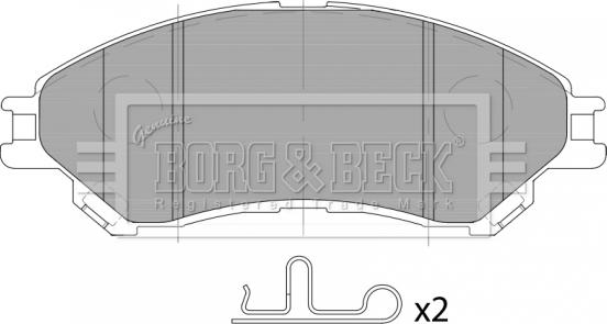 Borg & Beck BBP2465 - Komplet Pločica, disk-kočnica www.molydon.hr