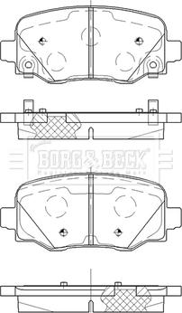 Borg & Beck BBP2521 - Komplet Pločica, disk-kočnica www.molydon.hr