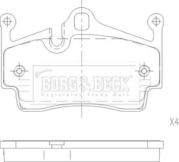 Borg & Beck BBP2666 - Komplet Pločica, disk-kočnica www.molydon.hr