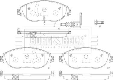 Borg & Beck BBP2605 - Komplet Pločica, disk-kočnica www.molydon.hr