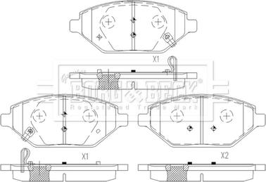 Borg & Beck BBP2600 - Komplet Pločica, disk-kočnica www.molydon.hr