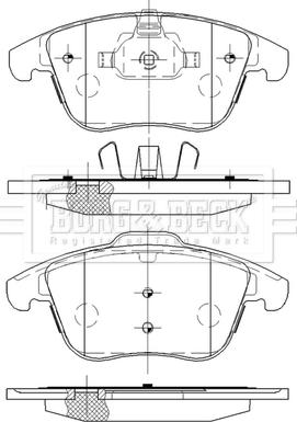 Borg & Beck BBP2614 - Komplet Pločica, disk-kočnica www.molydon.hr