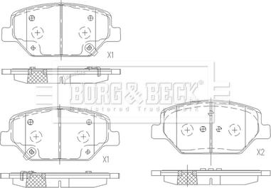 Borg & Beck BBP2687 - Komplet Pločica, disk-kočnica www.molydon.hr