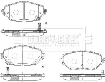 Borg & Beck BBP2637 - Komplet Pločica, disk-kočnica www.molydon.hr