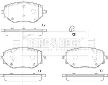 Borg & Beck BBP2887 - Komplet Pločica, disk-kočnica www.molydon.hr