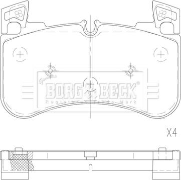 Borg & Beck BBP2827 - Komplet Pločica, disk-kočnica www.molydon.hr