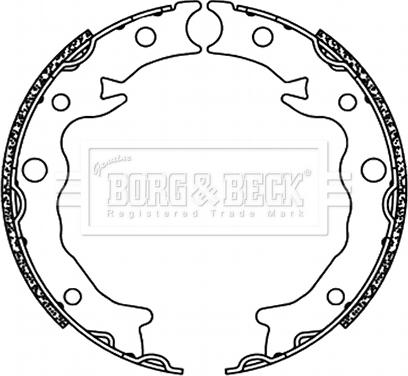 Borg & Beck BBS6498 - Komplet kočionih obloga, rucna kočnica www.molydon.hr