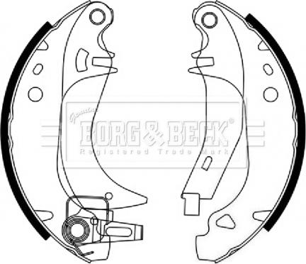 Borg & Beck BBS6497 - Komplet kočnica, bubanj kočnice www.molydon.hr