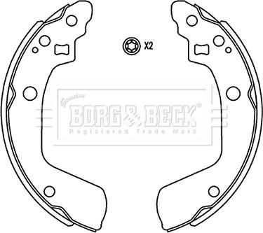 Borg & Beck BBS6509 - Komplet kočnica, bubanj kočnice www.molydon.hr