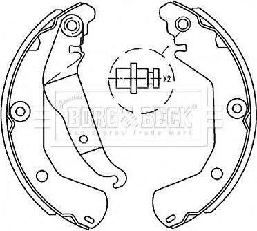 Borg & Beck BBS6517 - Komplet kočnica, bubanj kočnice www.molydon.hr