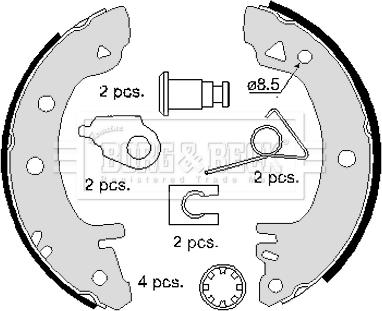 Borg & Beck BBS6097 - Komplet kočnica, bubanj kočnice www.molydon.hr