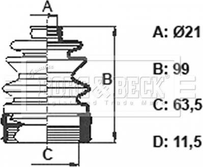 Borg & Beck BCB6394 - Manžeta, Pogonska osovina www.molydon.hr