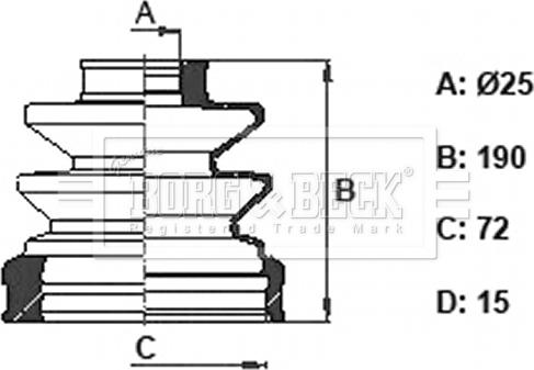 Borg & Beck BCB6348 - Manžeta, Pogonska osovina www.molydon.hr