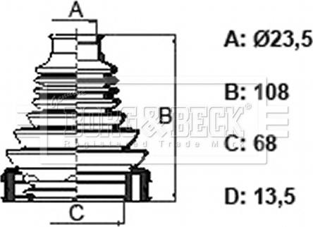 Borg & Beck BCB6325 - Manžeta, Pogonska osovina www.molydon.hr