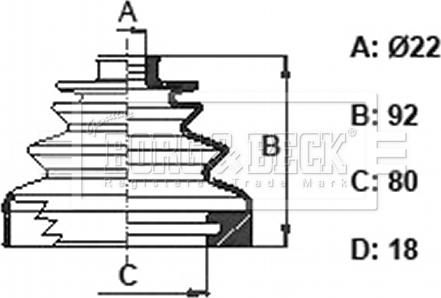 Borg & Beck BCB6322 - Manžeta, Pogonska osovina www.molydon.hr