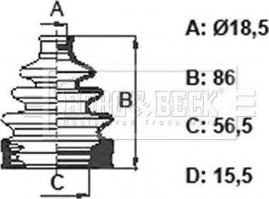 Borg & Beck BCB6372 - Manžeta, Pogonska osovina www.molydon.hr