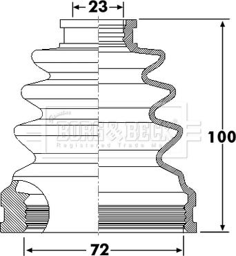 Borg & Beck BCB6298 - Manžeta, Pogonska osovina www.molydon.hr