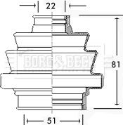 Borg & Beck BCB2270 - Manžeta, Pogonska osovina www.molydon.hr