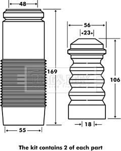 Borg & Beck BPK7047 - Komplet za zaštitu od prasine, amortizer www.molydon.hr