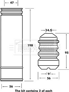 Borg & Beck BPK7017 - Komplet za zaštitu od prasine, amortizer www.molydon.hr