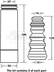 Borg & Beck BPK7081 - Komplet za zaštitu od prasine, amortizer www.molydon.hr