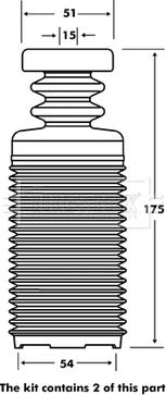 Borg & Beck BPK7039 - Komplet za zaštitu od prasine, amortizer www.molydon.hr