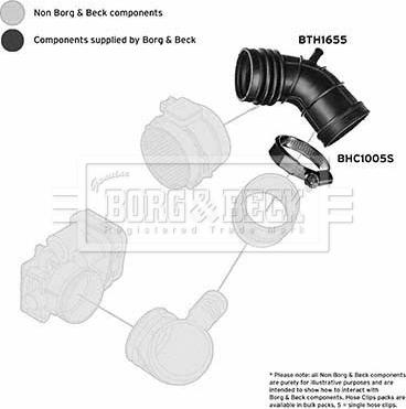 Borg & Beck BTH1655 - Usisno Crijevo, filter za zrak www.molydon.hr