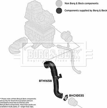 Borg & Beck BTH1658 - Usisno Crijevo, filter za zrak www.molydon.hr