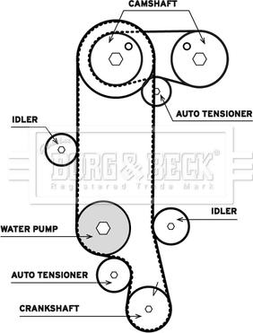 Borg & Beck BTW1023 - Vodena pumpa sa kompletom zupčastog remena www.molydon.hr