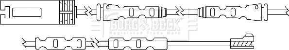 Borg & Beck BWL3058 - Signalni kontakt, trosenje kočione plocice www.molydon.hr