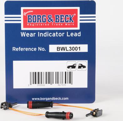 Borg & Beck BWL3001 - Signalni kontakt, trosenje kočione plocice www.molydon.hr