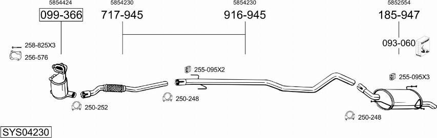 Bosal SYS04230 - Ispušni sistem www.molydon.hr