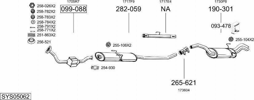 Bosal SYS05062 - Ispušni sistem www.molydon.hr