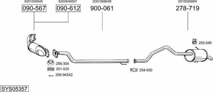 Bosal SYS05357 - Ispušni sistem www.molydon.hr