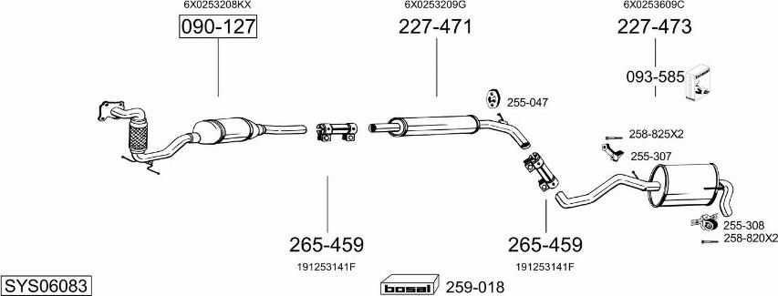 Bosal SYS06083 - Ispušni sistem www.molydon.hr