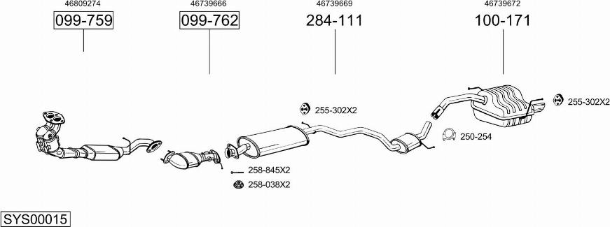 Bosal SYS00015 - Ispušni sistem www.molydon.hr