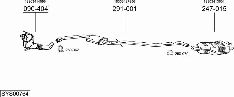 Bosal SYS00764 - Ispušni sistem www.molydon.hr