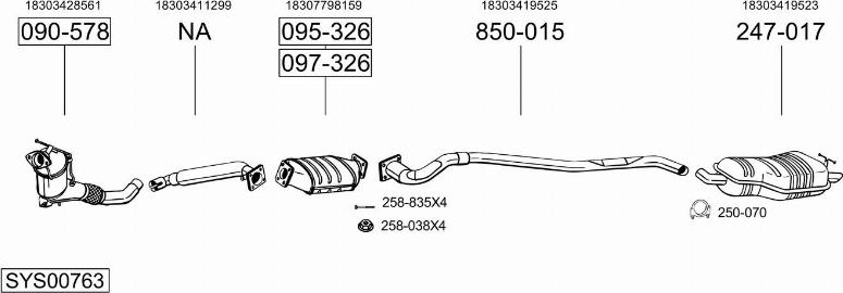 Bosal SYS00763 - Ispušni sistem www.molydon.hr