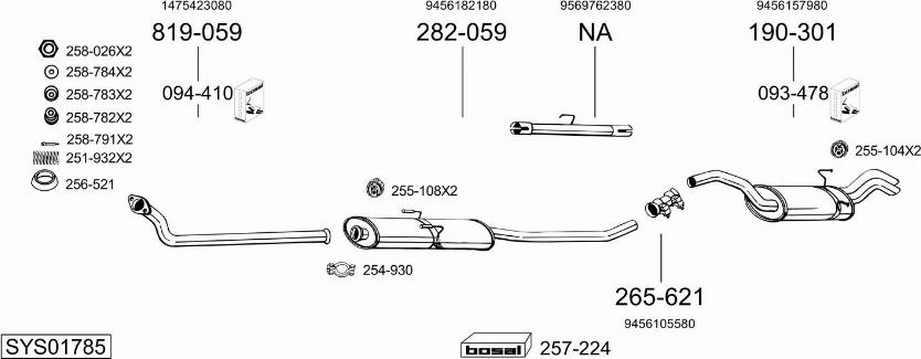 Bosal SYS01785 - Ispušni sistem www.molydon.hr