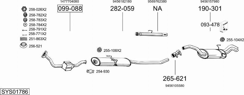 Bosal SYS01786 - Ispušni sistem www.molydon.hr