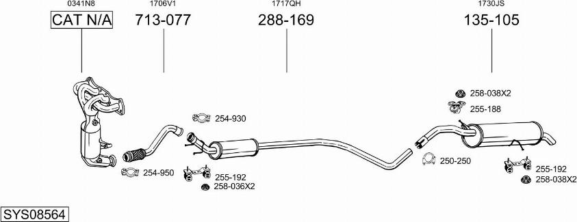 Bosal SYS08564 - Ispušni sistem www.molydon.hr