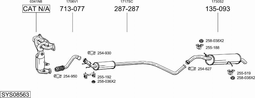 Bosal SYS08563 - Ispušni sistem www.molydon.hr