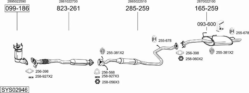 Bosal SYS02946 - Ispušni sistem www.molydon.hr