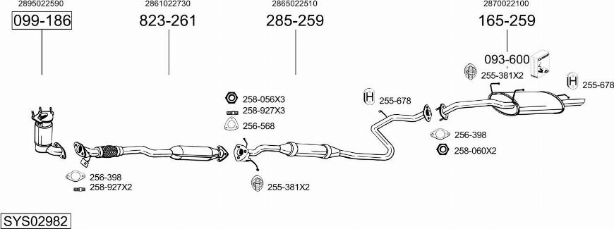 Bosal SYS02982 - Ispušni sistem www.molydon.hr