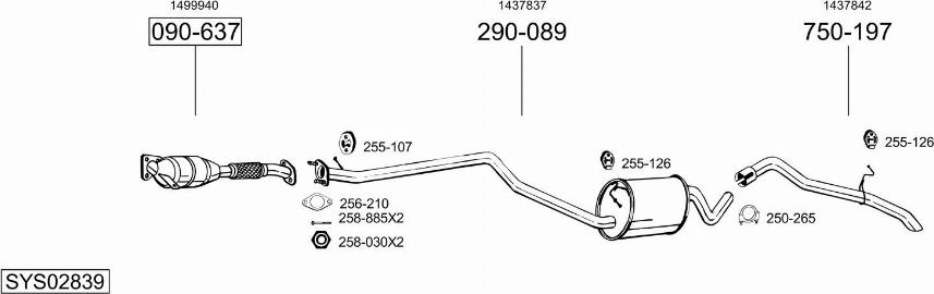 Bosal SYS02839 - Ispušni sistem www.molydon.hr